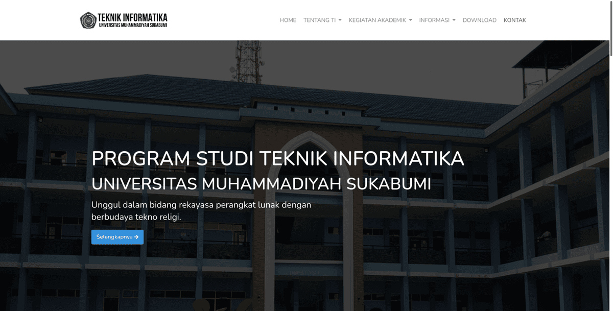 Website Official Teknik Informatika UMMI